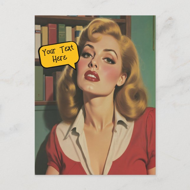 Postal Festiva Add a Caption Retro Glamour (Anverso)