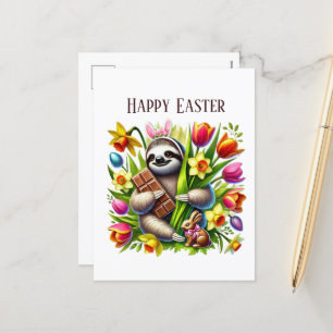 Postal Festiva Adición de mensaje de Cute Happy Easter