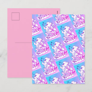 POSTAL FESTIVA ADICIONADO PARA AMAR A FUNNY BABY CUPID, CHOCOLATE