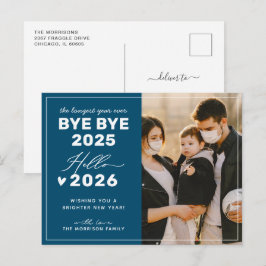 Postal Festiva Adiós 2024 Hola 2025 Feliz Año Nuevo Foto