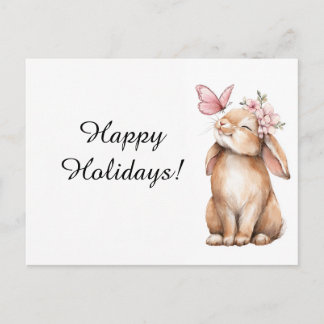 Postal Festiva Adorable conejo de Pascua adorable 