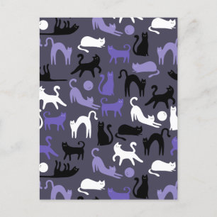 Postal Festiva Adorable Yoga Gatos Lindos Poses