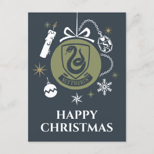 Postal Festiva Adorno gráfico de SLYTHERIN™ para las fiestas