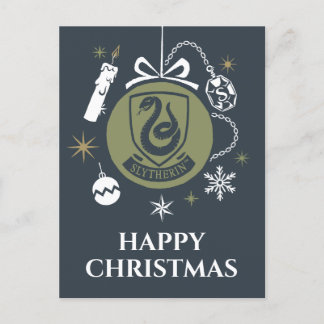 Postal Festiva Adorno gráfico de SLYTHERIN™ para las fiestas
