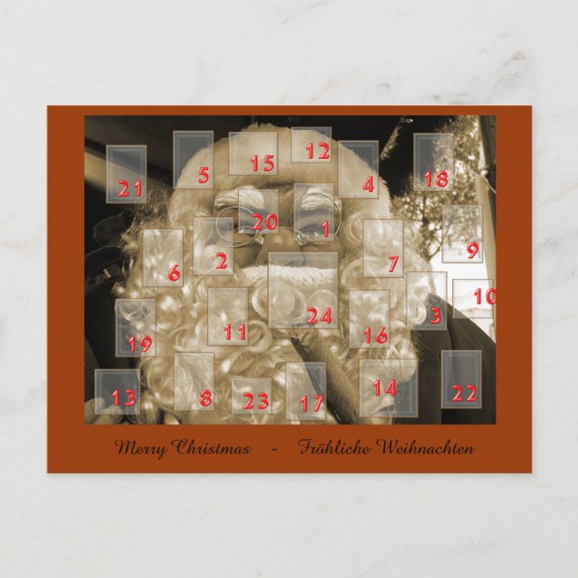 Postal Festiva adventskalender mit nikolaus (Anverso)