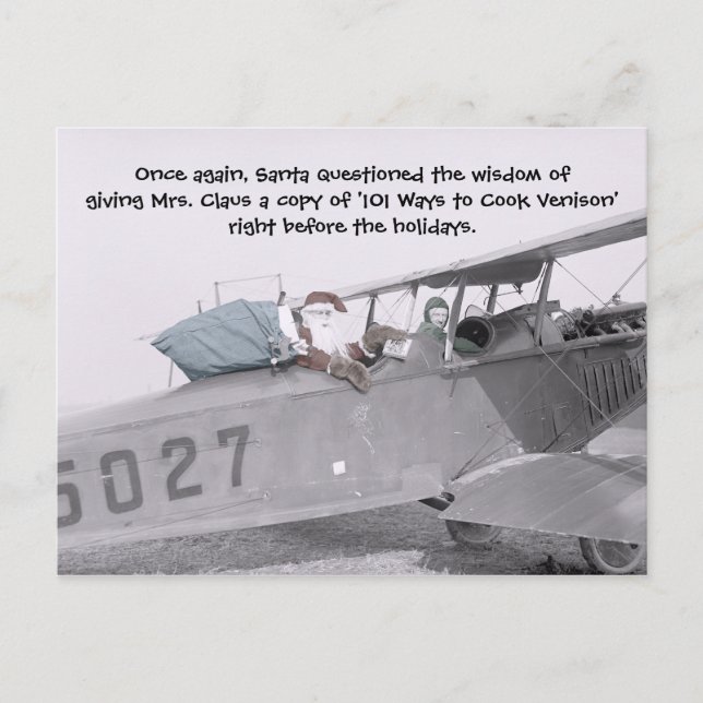 Postal Festiva ¡Aero Santa! -Postal (Anverso)