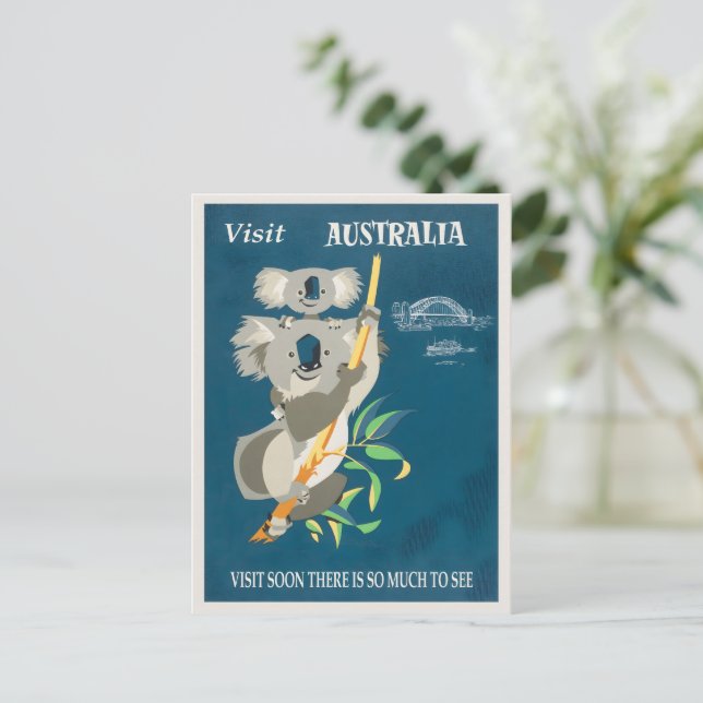 Postal Festiva Afiche de Australia (Anverso de pie)