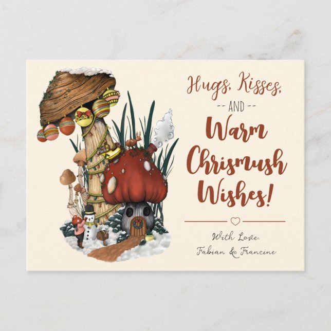 Postal Festiva Afiche de feriado para Navidades de la Casa de los (Anverso)