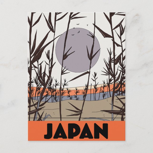 Postal Festiva Afiche de viaje de Japón (Anverso)