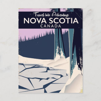 Postal Festiva Afiche de viaje de vacaciones de Nueva Escocia, Ca
