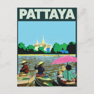 Postal Festiva Afiche de viaje de vacaciones en Tailandia de Patt