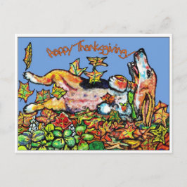 Postal Festiva Afloramiento feliz de la acción de gracias de GGBR