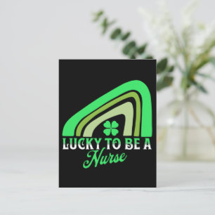 Postal Festiva Afortunada de ser enfermera Día de San Patricio