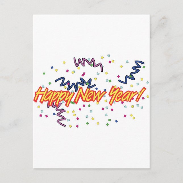 POSTAL FESTIVA AFORTUNADO AÑO NUEVO3 (Anverso)