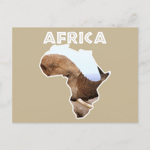 Postal Festiva África: El continente africano del Elefante