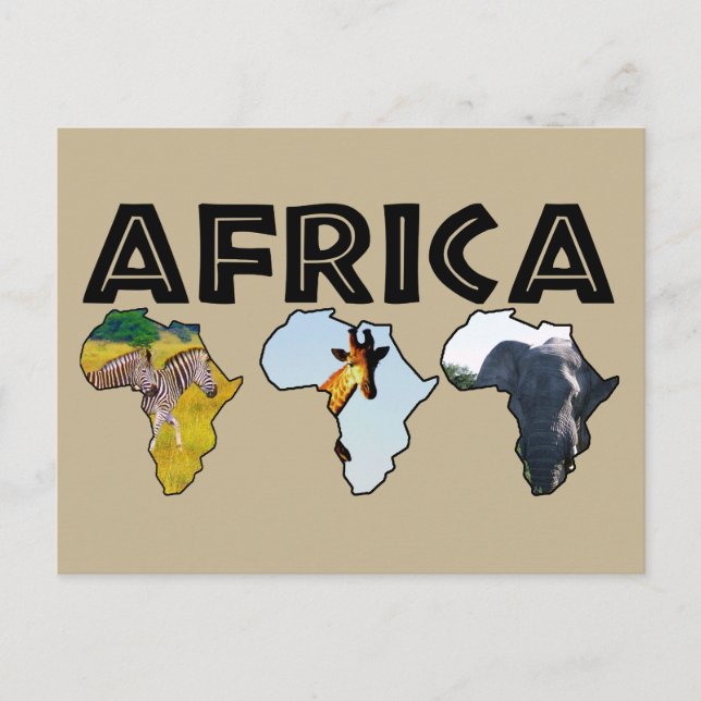 Postal Festiva Africa Wildlife Continent Trio (Anverso)