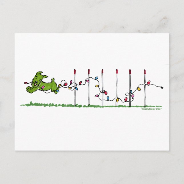 Postal Festiva Agility Navidades Lights (Anverso)