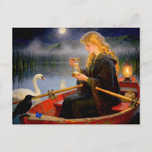Postal Festiva Agnes y la Medida de Arena – Un Retrato de Mujer