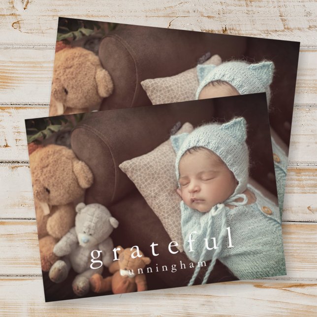 Postal Festiva Agradecida foto de la familia moderna del Día de A (Subido por el creador)