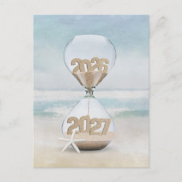 Postal Festiva Agradecimiento 2027 Año Nuevo Reloj de Arena