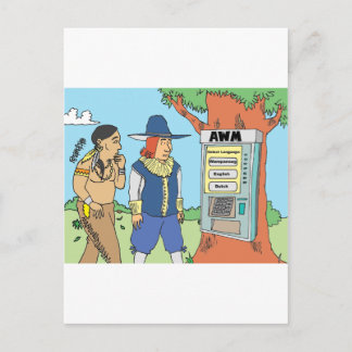 Postal Festiva AGRADECIMIENTO / Cajero automático / regalos FINAN