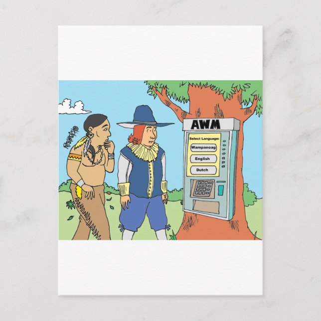 Postal Festiva AGRADECIMIENTO / Cajero automático / regalos FINAN (Anverso)