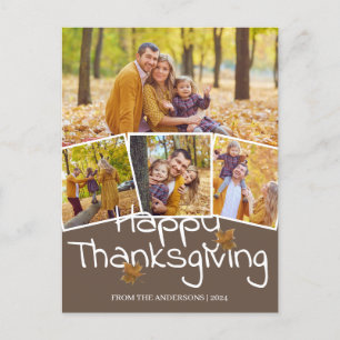 Postal Festiva Agradecimiento Feliz agradecimiento a la familia. 