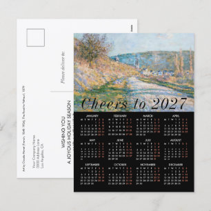 Postal Festiva Agregar logotipo Calendario de arte de pintura Mon