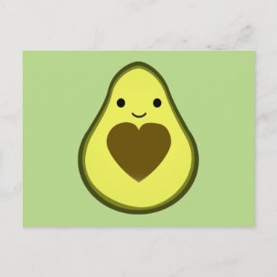 Postal Festiva Aguacate amor lindo aguacate con corazón