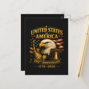 Postal Festiva Águila del 250 aniversario de los Estados Unidos d
