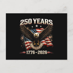 Postal Festiva Águila Patriótica de los Estados Unidos 250 Aniver