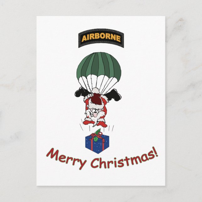 Postal Festiva Airborne Santa (Anverso)