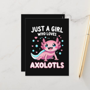 Postal Festiva Ajolote Kawaii Solo Una Chica Que Ama Ajolotes