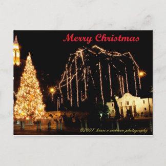 Postal Festiva Álamo a los Navidades
