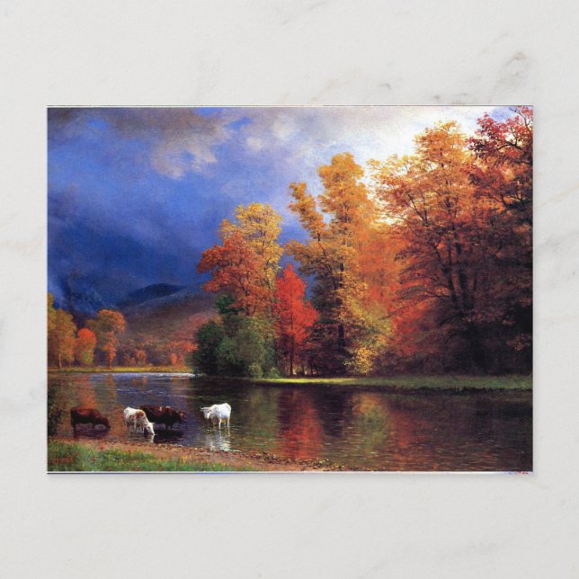Postal Festiva Albert Bierstadt - On the Saco (Anverso)