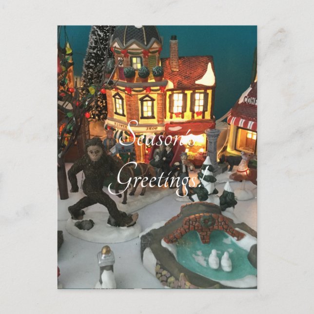 Postal Festiva Aldea de vacaciones en Bigfoot (Anverso)