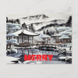 Postal Festiva Aldea japonesa