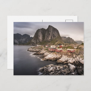 Postal Festiva Aldea pesquera de Lofoten Hamnoya