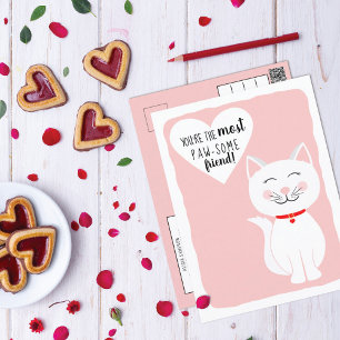 Postal Festiva Alegre saludo del día de Gato Gato Gatito Gatito G