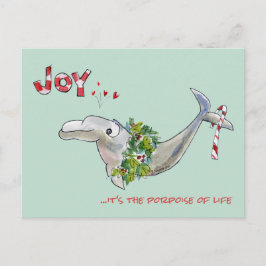 Postal Festiva Alegres Navidades Dolphin Porpoise of Life