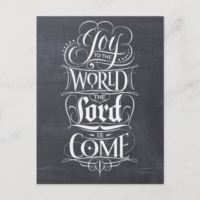 Postal Festiva Alegría a los Navidades del Cartel Mundial de Cart (Anverso)