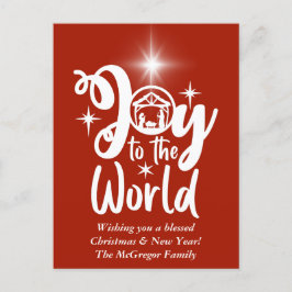 Postal Festiva Alegría de la Natividad de los navidades al mundo
