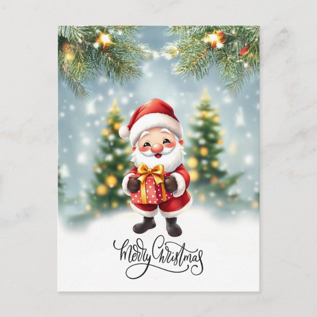 Postal Festiva Alegría de los Navidades de difusión (Anverso)