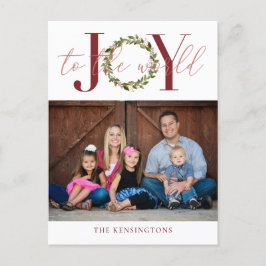 Postal Festiva Alegría elegante para la foto del feriado de los N