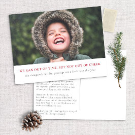 Postal Festiva Alegría navideña, saludos tardíos este año