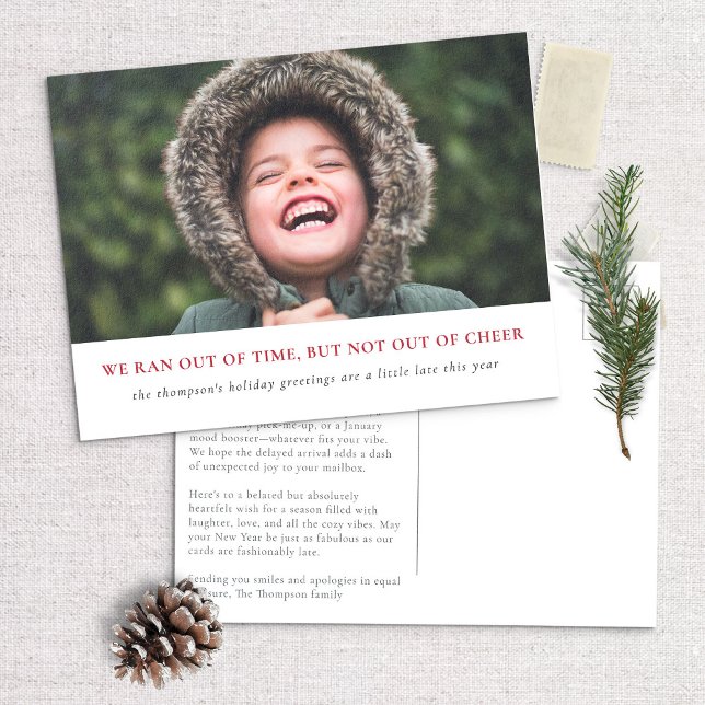 Postal Festiva Alegría navideña, saludos tardíos este año (Subido por el creador)