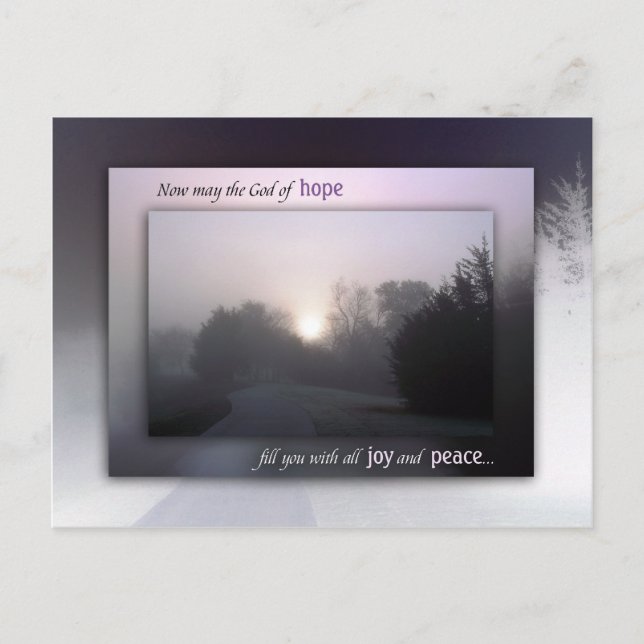 Postal Festiva Alegría, paz y poder (Anverso)