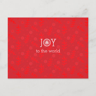 Postal Festiva Alegría por la Ditsy Roja Mundial