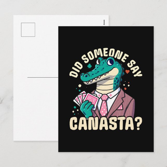 Postal Festiva ¿Alguien dijo Canasta (Anverso / Reverso)
