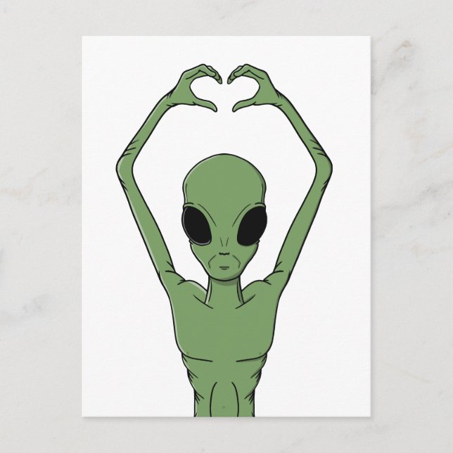 Postal Festiva Alien Heart Pose (Anverso)